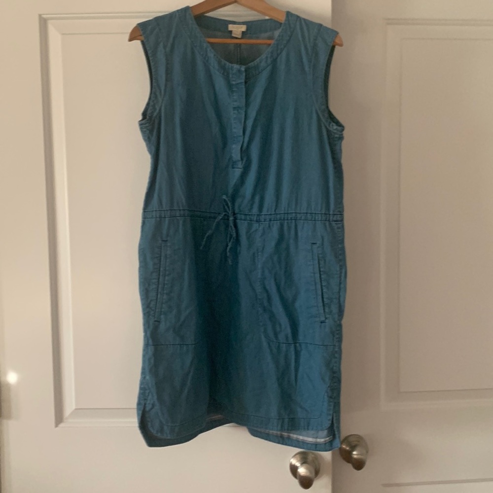JCrew Factory denim sleeveless dress. Size Small